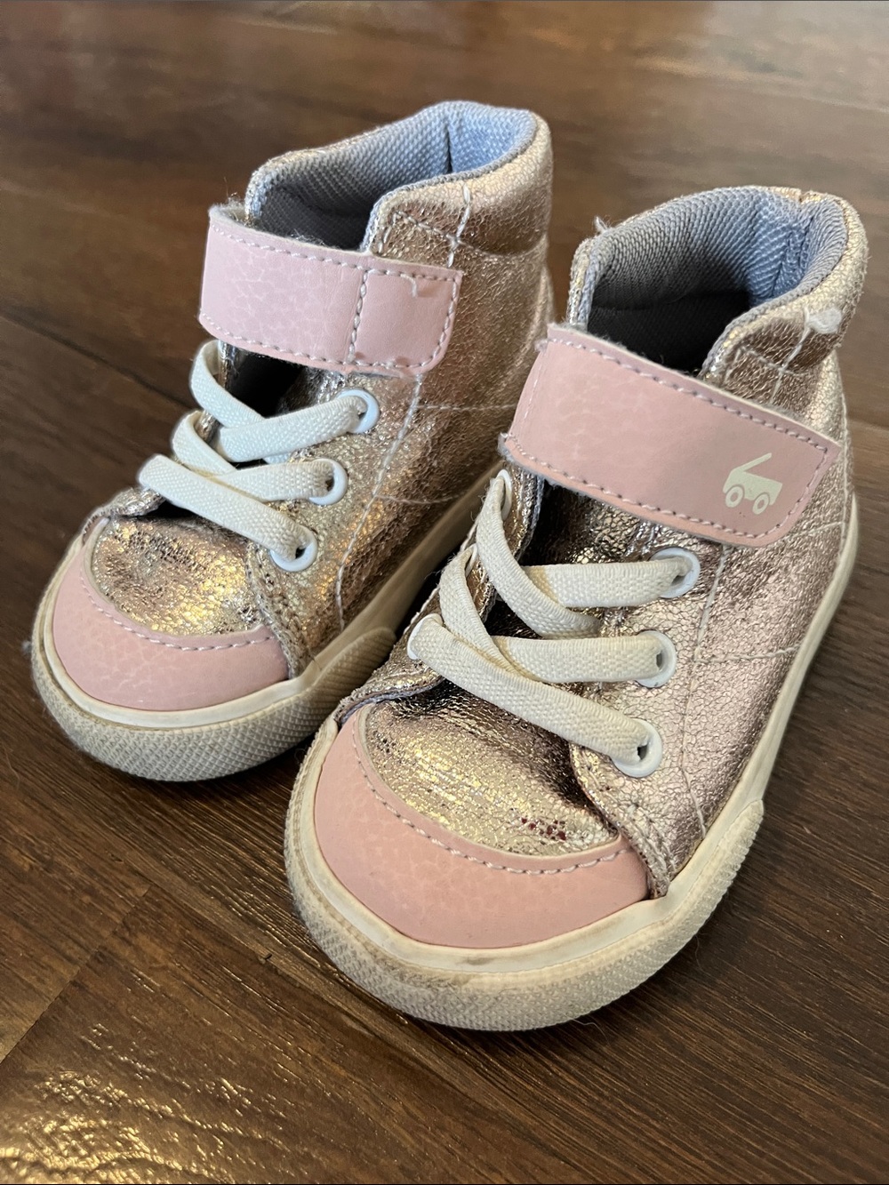 See Kai Run Baby Glitzy Pink High-Top Sneakers Size 4